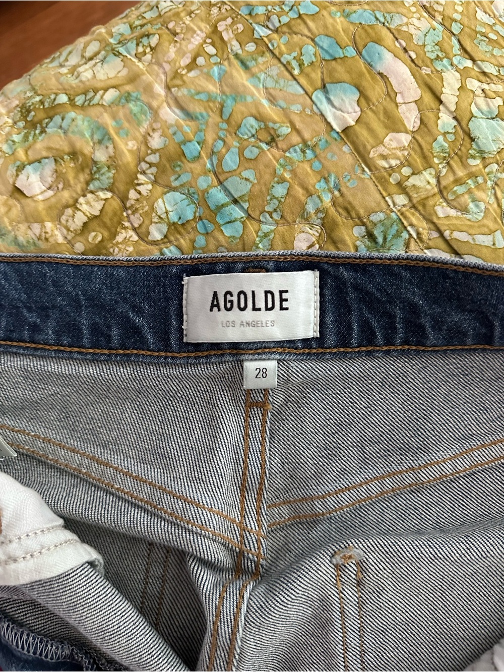 AGOLDE High Rise Stovepipe Jeans – Dark Wash | Size 28 | Los Angeles - Picture 2 of 5